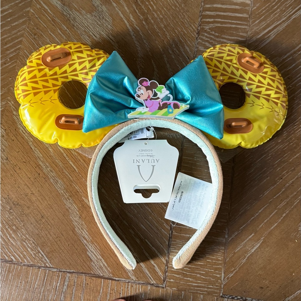 Disney Aulani Mickey Mouse Iconic Raft Donut Ears Headband